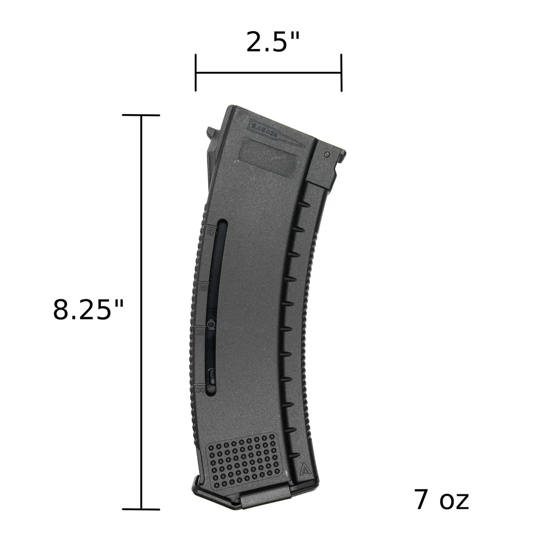 ARCTURUS AK MOD1 30/130Rds Variable-Cap Windowed EMM Magazine BLK